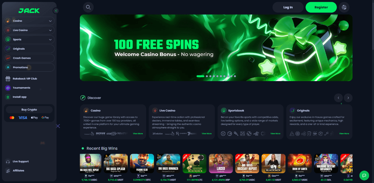 Jack.com desktop screenshot 1